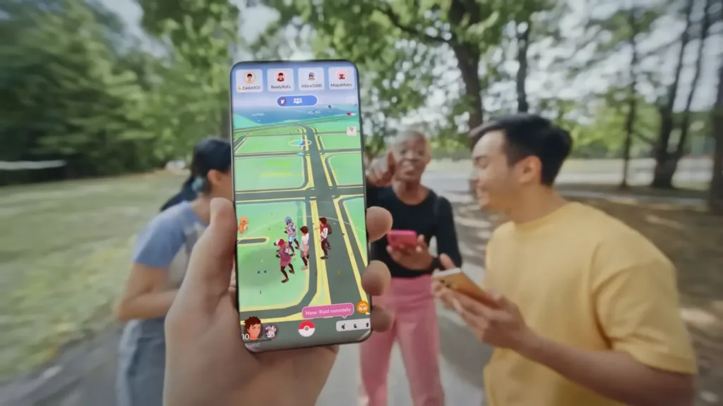 Interfejs aplikacji Pokémon GO